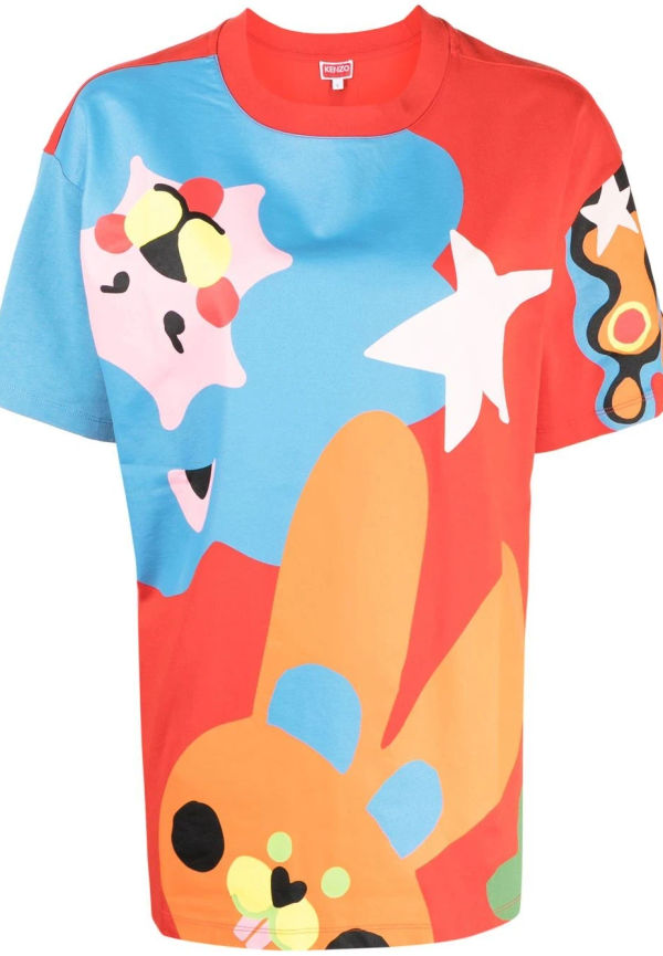 Kenzo t-shirt med grafiskt tryck - Röd