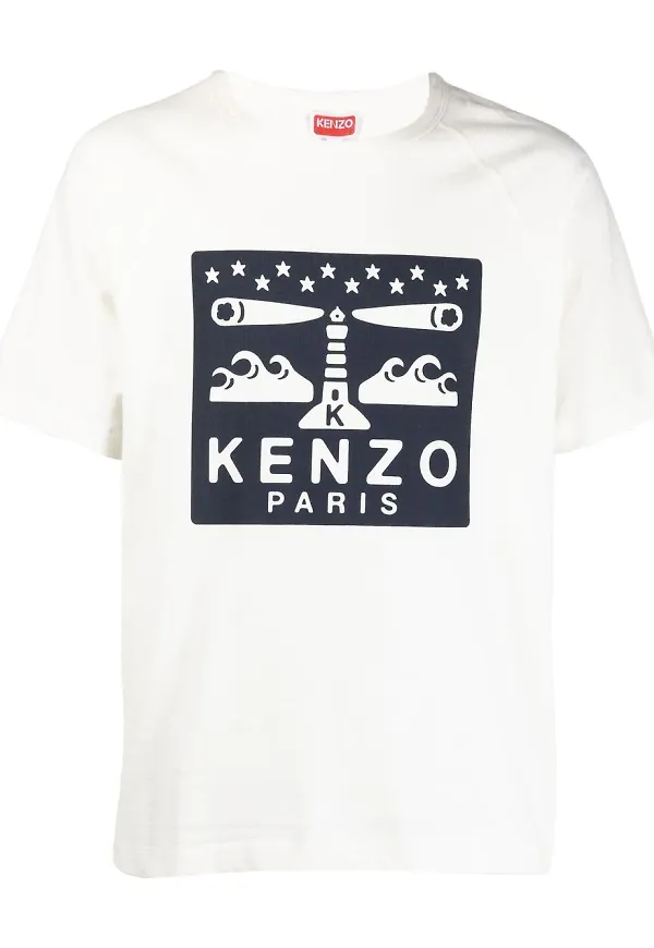 Kenzo t-shirt med grafiskt tryck - Vit