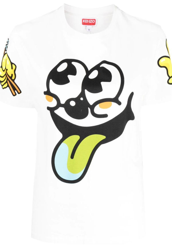 Kenzo t-shirt med grafiskt tryck - Vit
