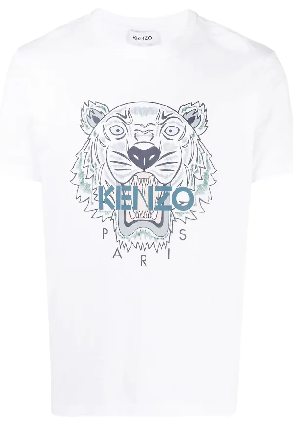 Kenzo t-shirt med tigermotiv - Vit