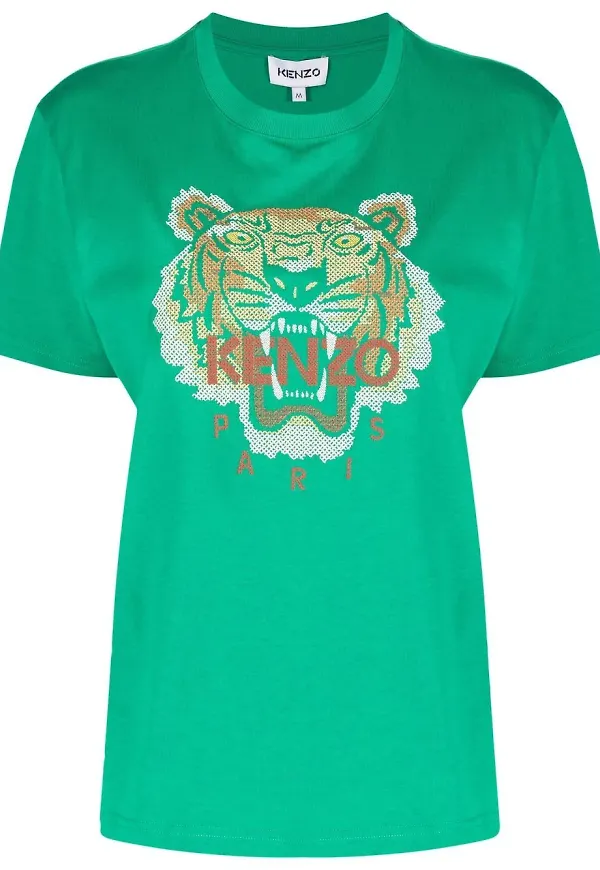 Kenzo t-shirt med tryck - Grön