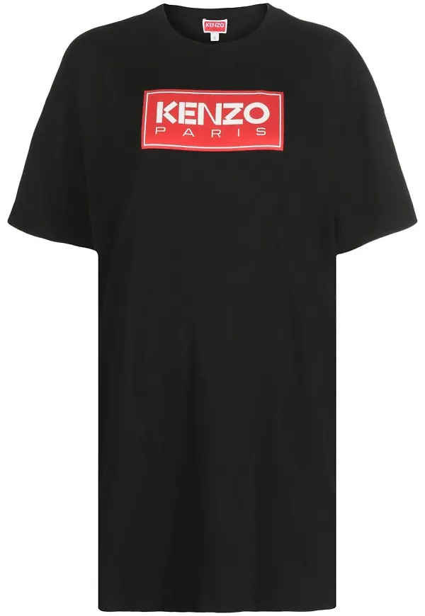 Kenzo t-shirtklänning med logotyp - Svart