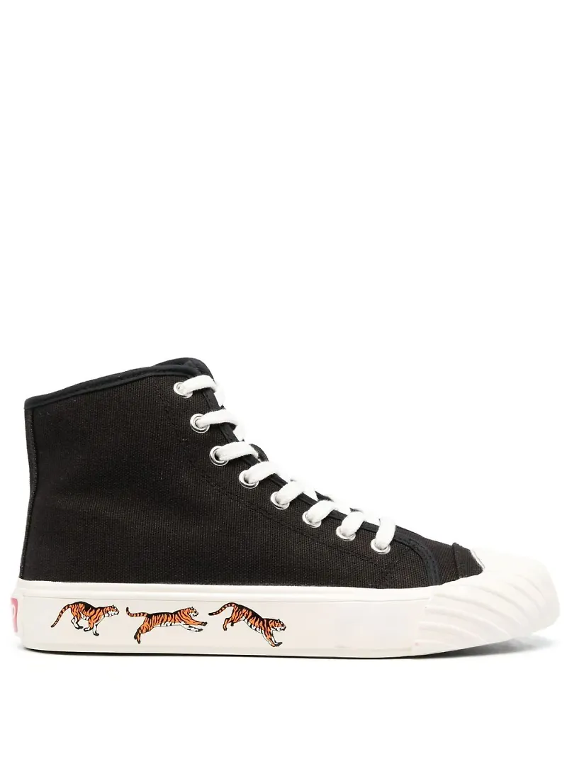 Kenzo Tiger sneakers med snörning - Svart