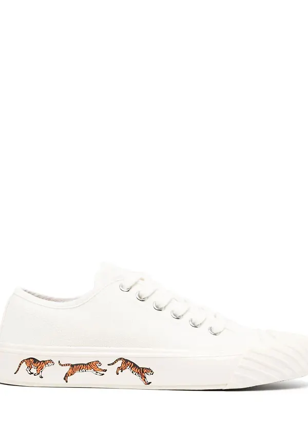 Kenzo Tiger sneakers med snörning - Vit