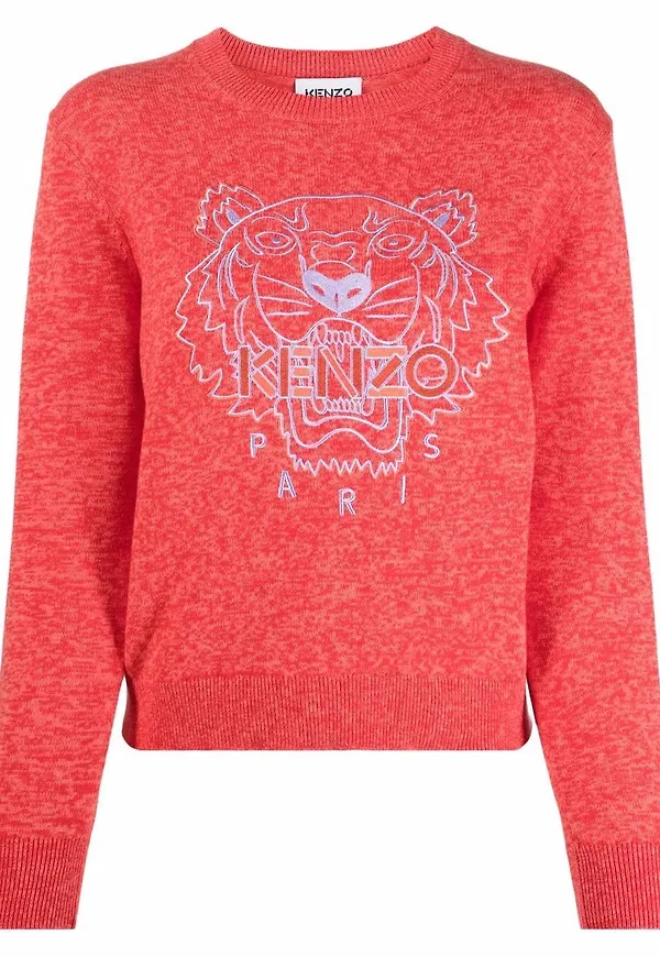 Kenzo Tiger stickad tröja - Röd