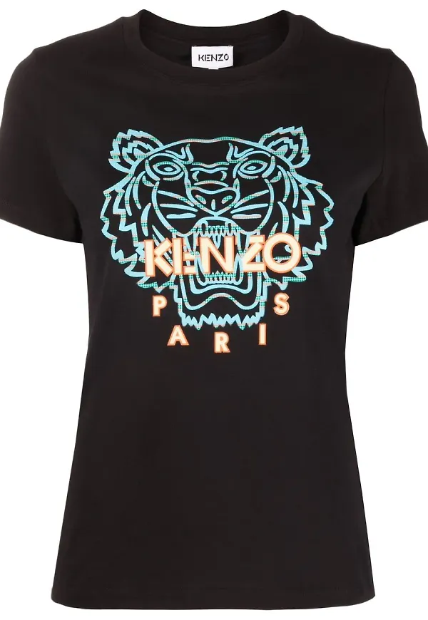 Kenzo Tiger t-shirt med rundad hals - Svart