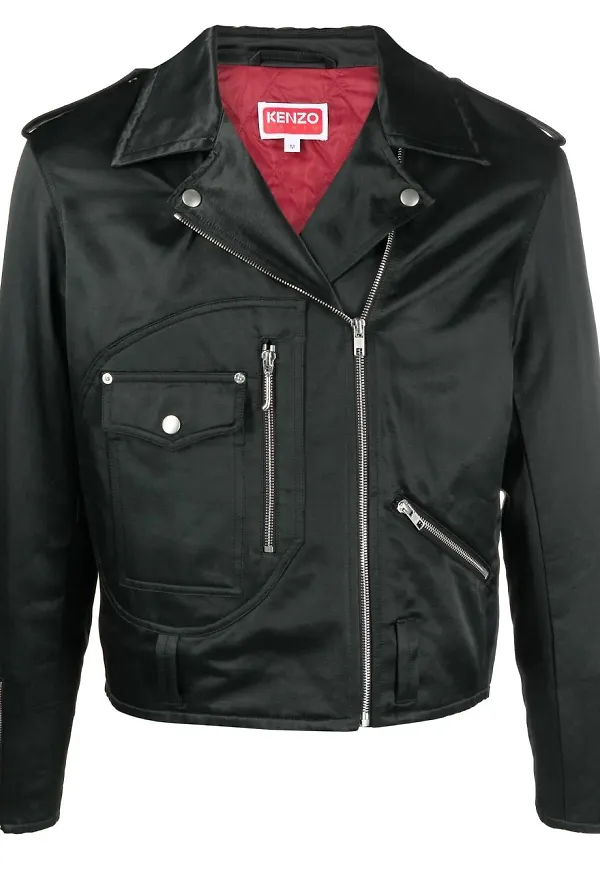 Kenzo Tiger Varsity bikerjacka - Svart