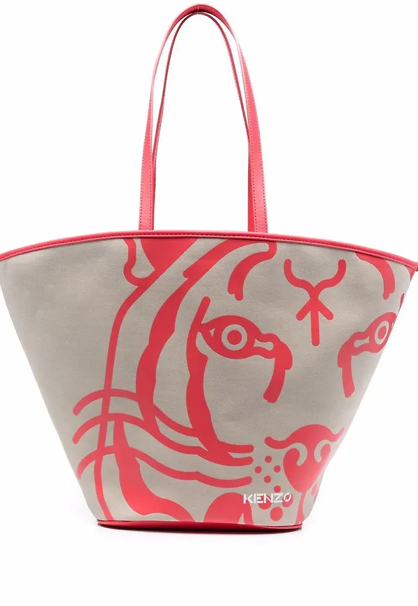 Kenzo tigermönstrad totebag - Neutral