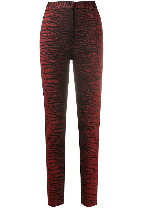 Kenzo tigerrandiga byxor - Röd