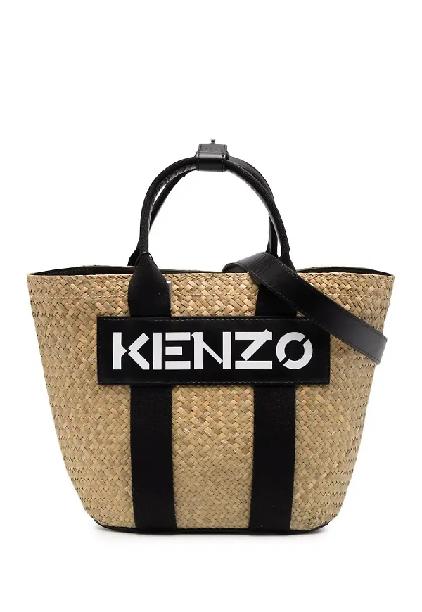 Kenzo totebag med logotypmärke - Neutral