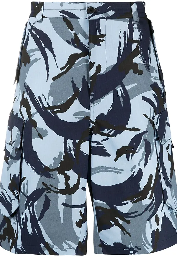 Kenzo Tropic Camo cargoshorts - Blå