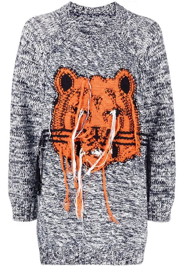 Kenzo tröja med tigerhuvud - Blå