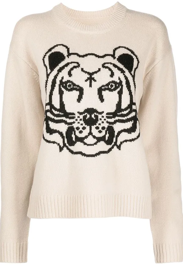 Kenzo tröja med tigerhuvud - Neutral