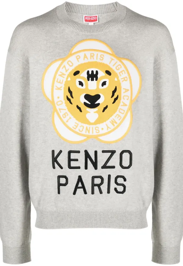 Kenzo ulltröja med logotyp - Grå