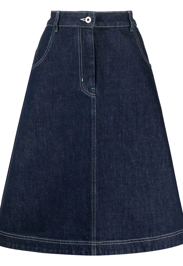 Kenzo utsvängd jeanskjol - Blå
