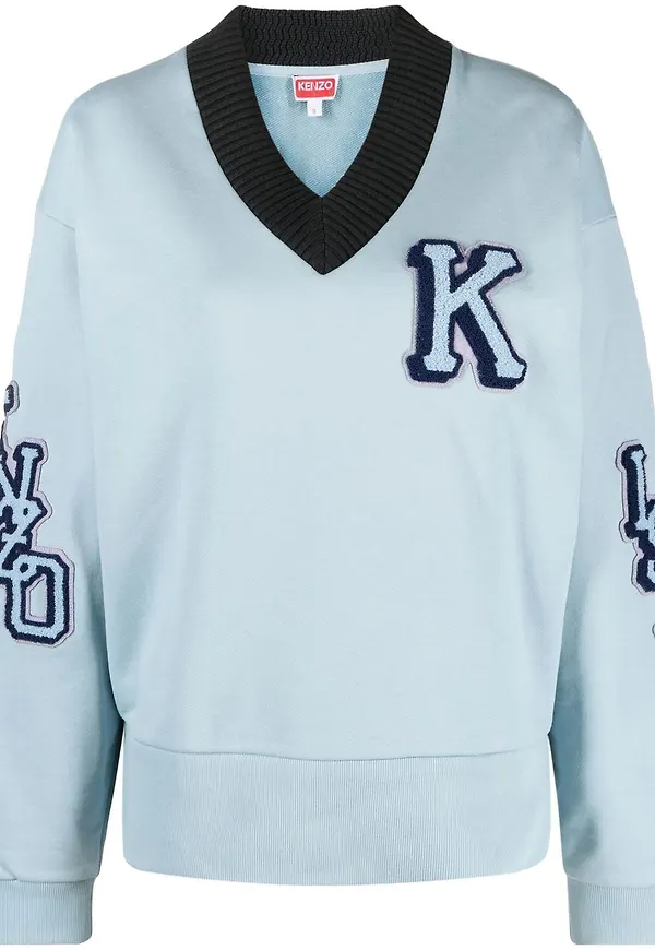 Kenzo v-ringad tröja - Blå
