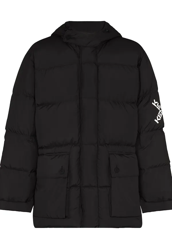 Kenzo vadderad huvjacka - Svart