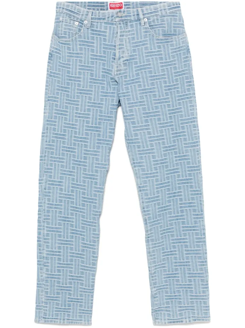 Kenzo Weave Bottan jeans - Blå