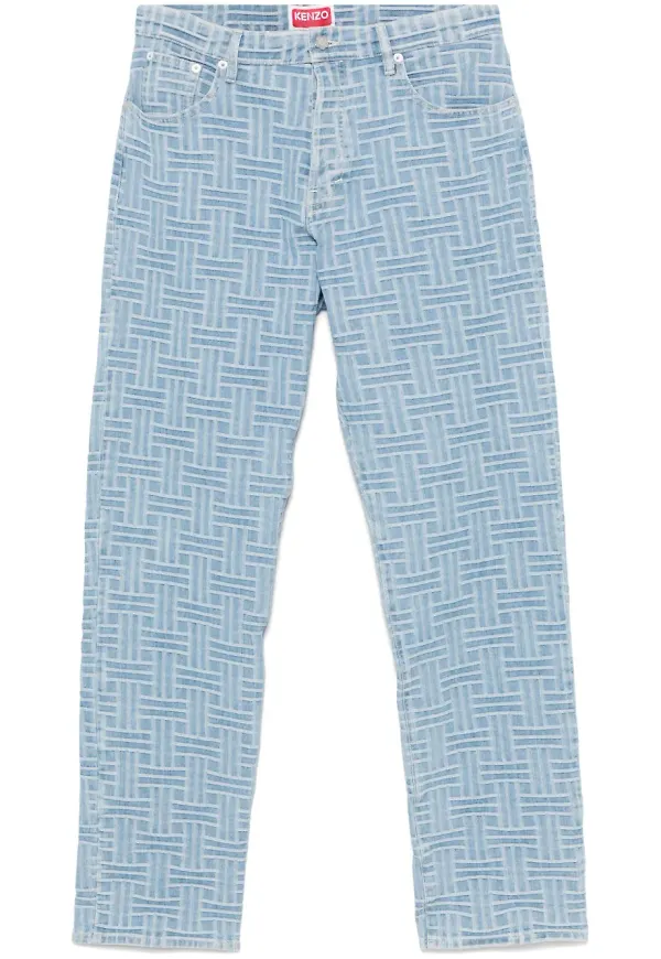 Kenzo Weave Bottan jeans - Blå