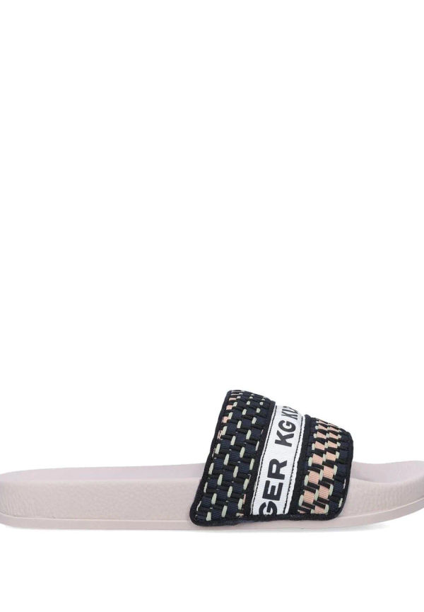 KG Kurt Geiger Ryder Tape tofflor med öppen tå - Svart