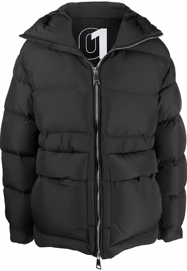 Khrisjoy dunparkas med logotyp - Svart