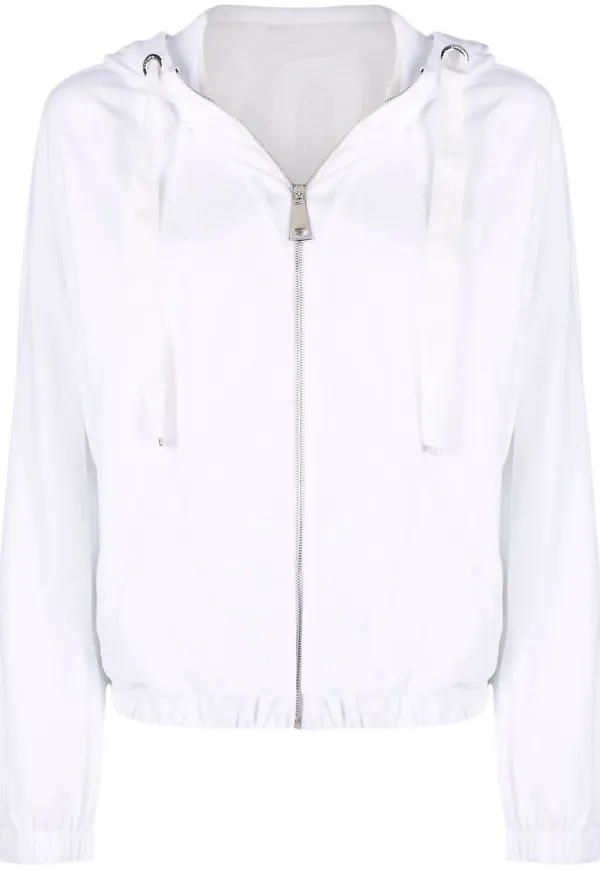Khrisjoy hoodie med dragkedja - Vit