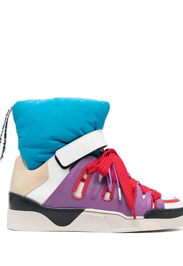 Khrisjoy Puff quiltade höga sneakers - Blå