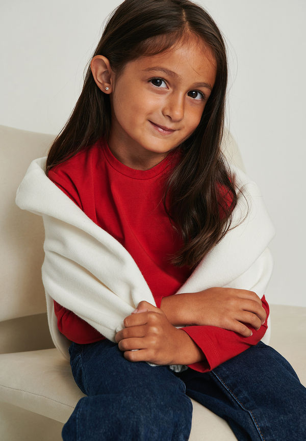 KIDS by NA-KD Långärmad Basic topp - Red