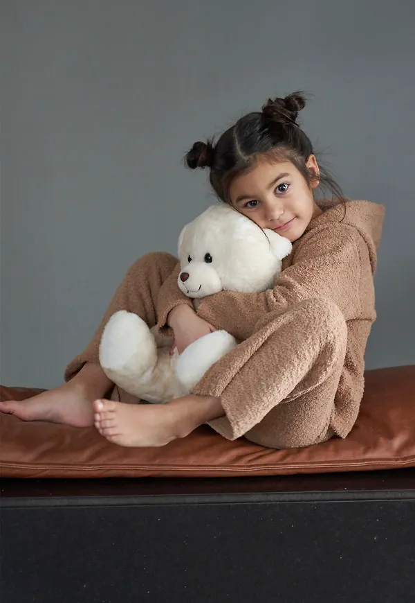 KIDS by NA-KD Stickad hoodie - Beige