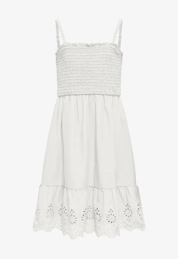 KIDS ONLY - Klänning Koglou Life Emb Smock Dress Wvn - Vit