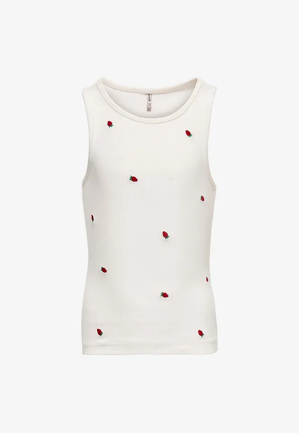 KIDS ONLY - Linne kogLilly Emb Washed Jrs - Vit