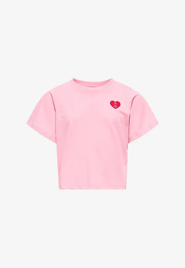 KIDS ONLY - T-shirt kogLivina S/S O-neck Solid - Rosa