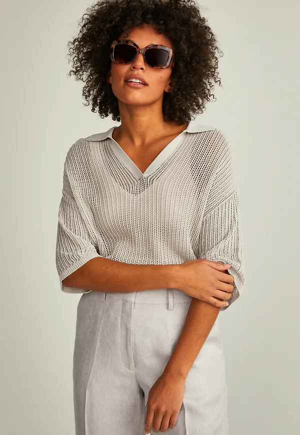 Kiera knitted polo