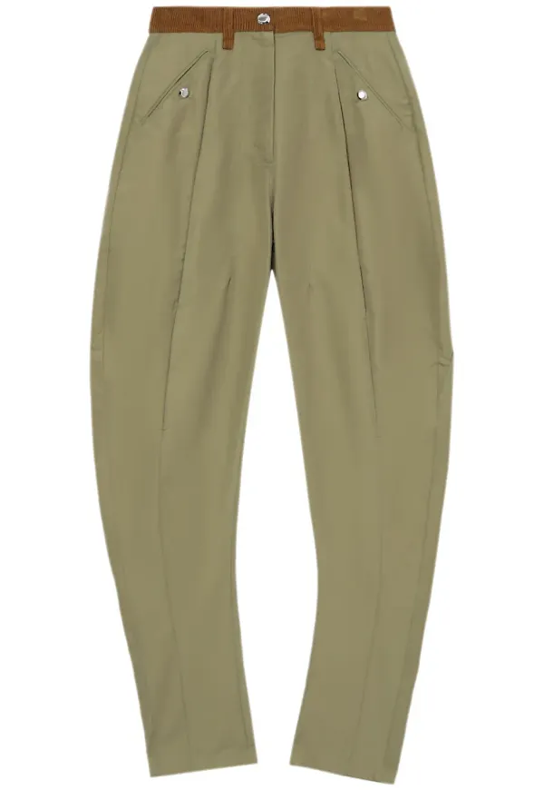 Kiko Kostadinov slacks med plisserad detalj - Grön