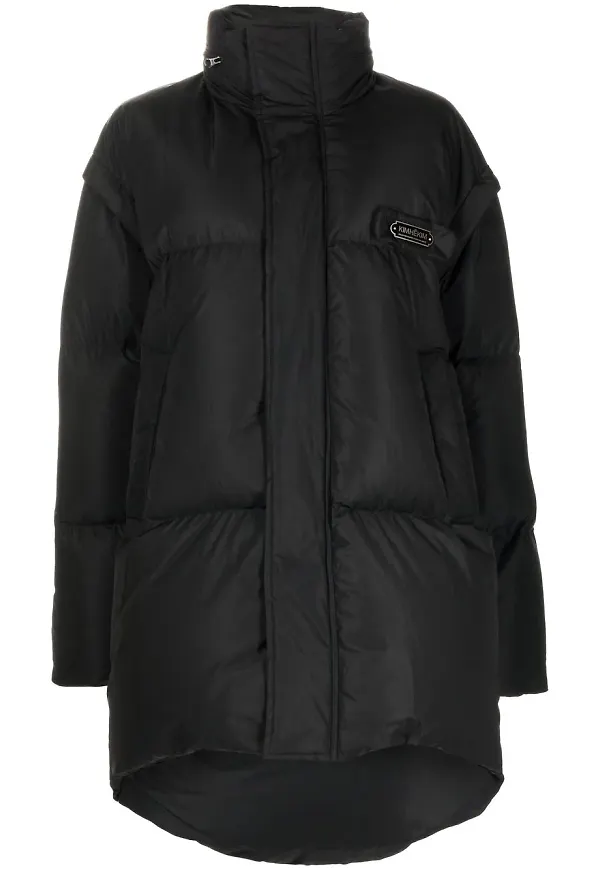 Kimhekim puffjacka med logotypplakett - Svart