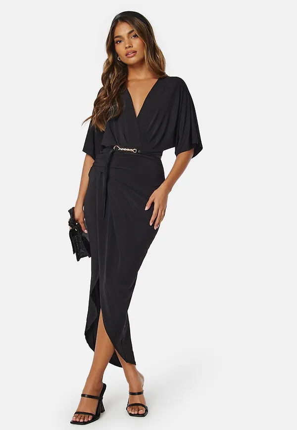 Kimono Sleeve Rouch Dress