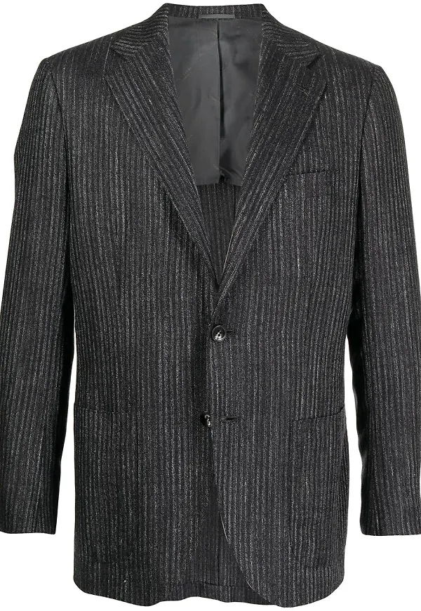 Kiton enkelknäppt blazer med knäppning - Svart
