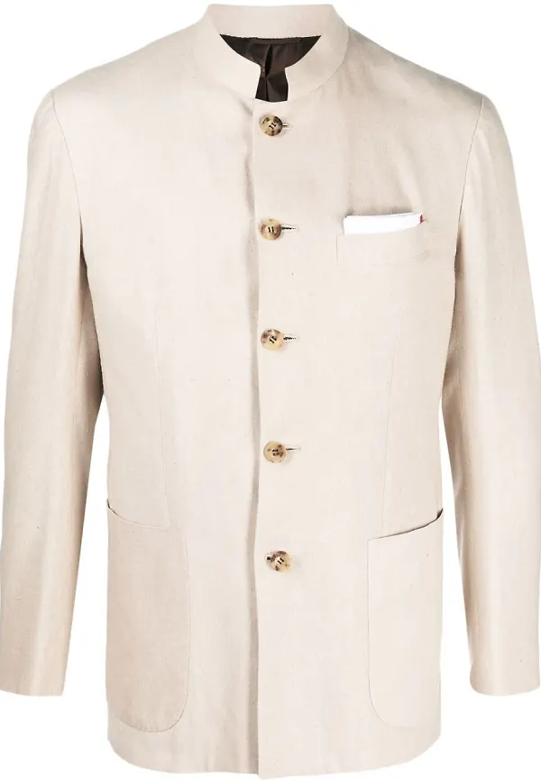 Kiton Guru enkelknäppt sidenblazer - Neutral