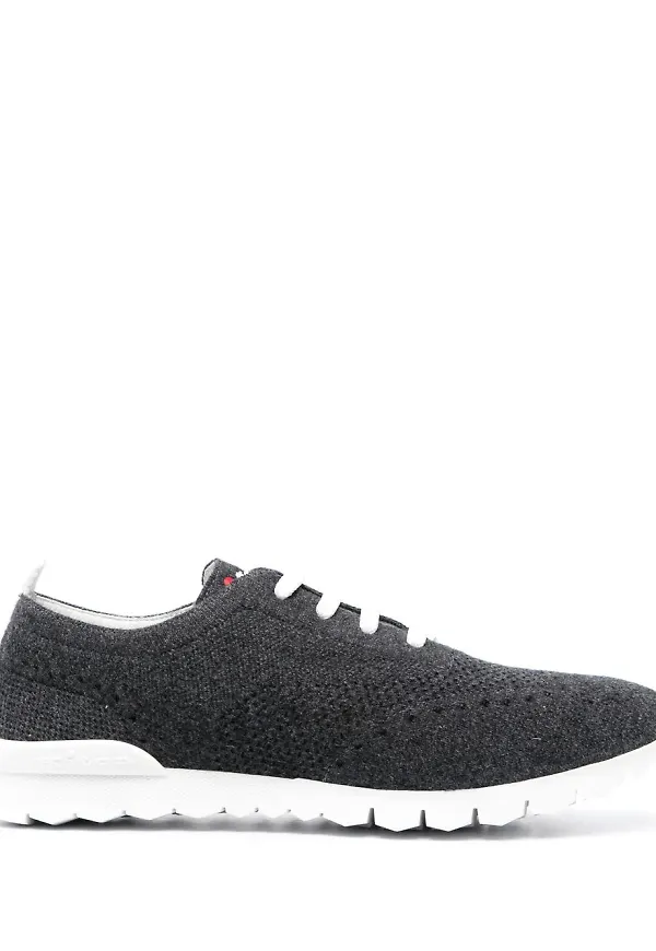 Kiton låga stickade sneakers - Grå