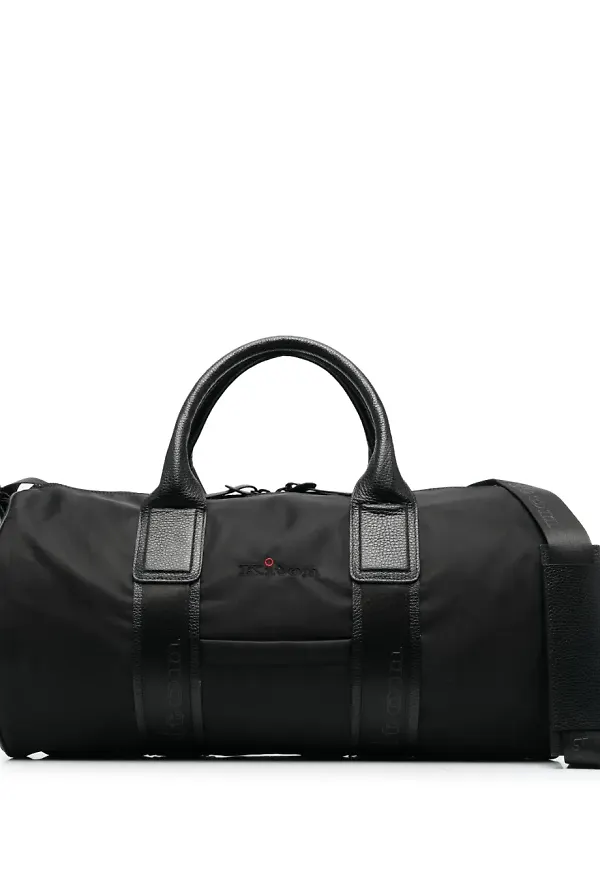 Kiton resväska med logotyprem - Svart