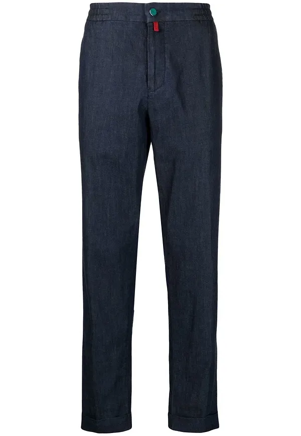 Kiton slim fit-jeans - Blå