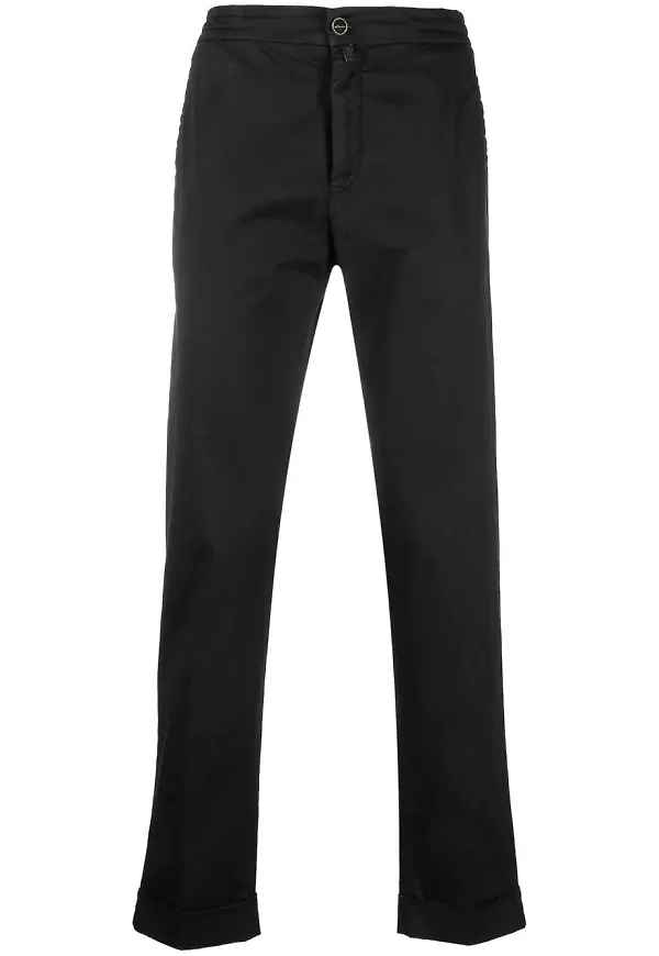 Kiton slim fit-jeans - Svart