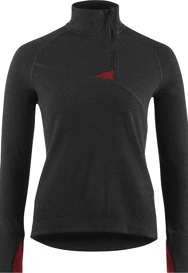 Klättermusen Women's Huge Half Zip Sweater Raven-Burnt Russet