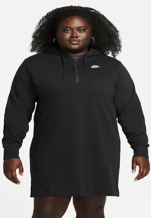 Klänning med huvtröja Nike Sportswear Club Fleece för kvinnor - Svart
