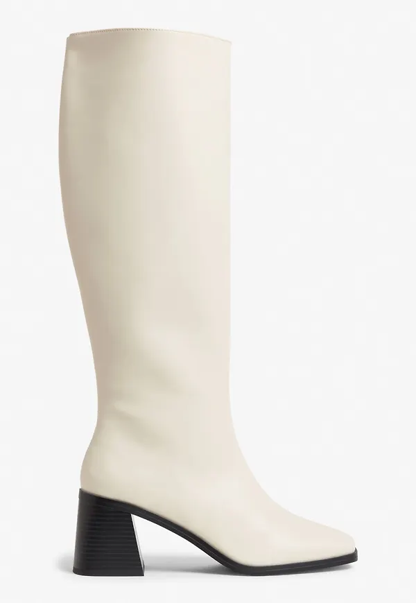 Knee-high boots - Beige