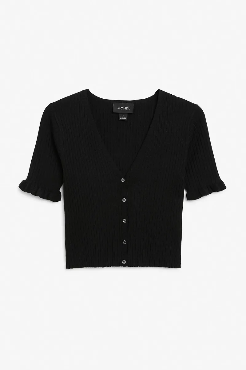 Knit crop top - Black