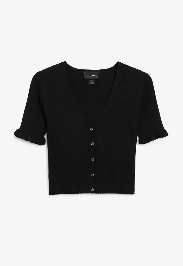 Knit crop top - Black