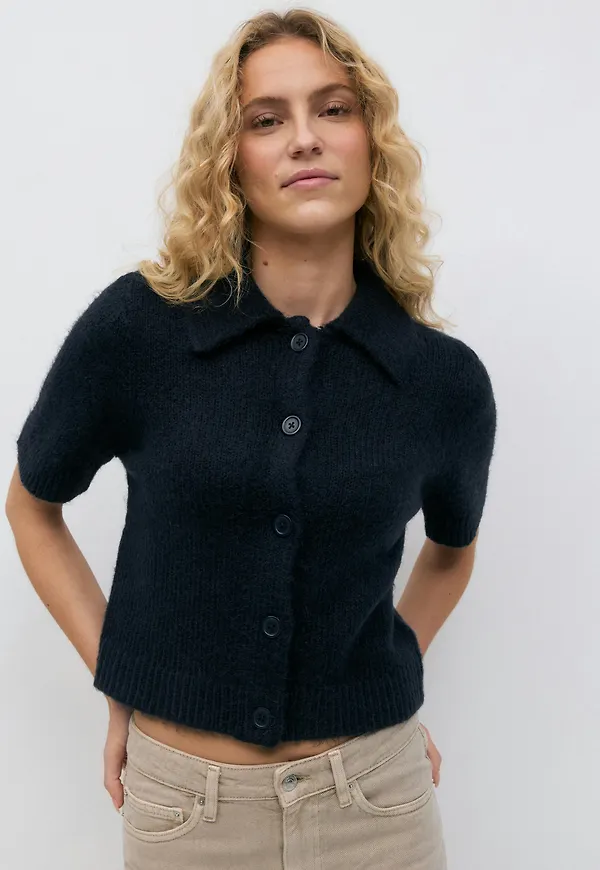 Gina Tricot - Knitted cardigan - koftor & cardigans - Blå - XS - Dam