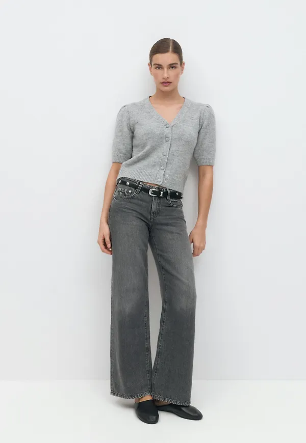 Gina Tricot - Knitted cardigan - koftor & cardigans - Grå - XS - Dam