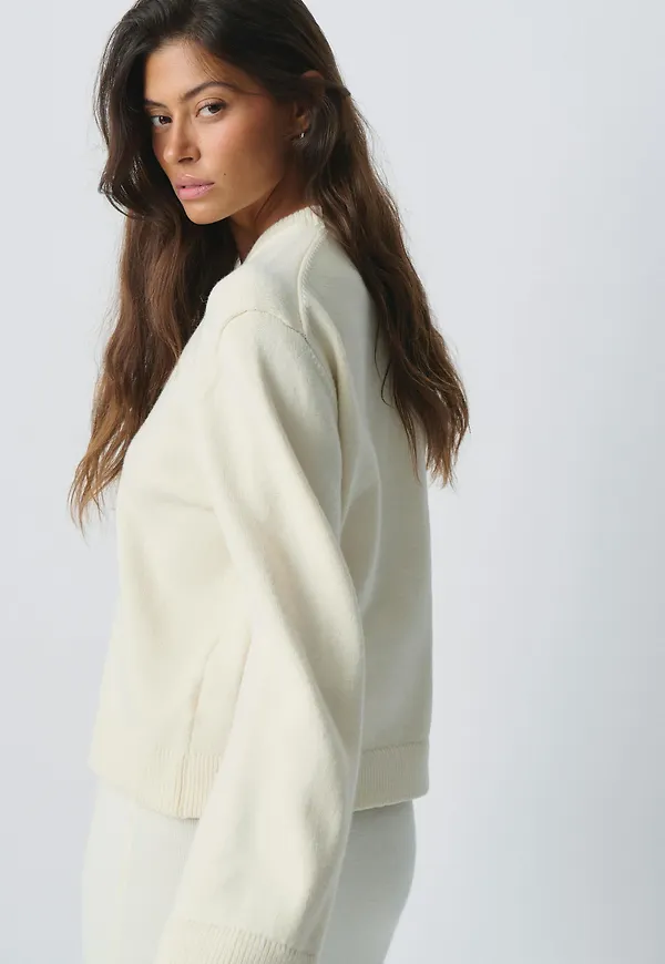 Knitted crew neck sweater